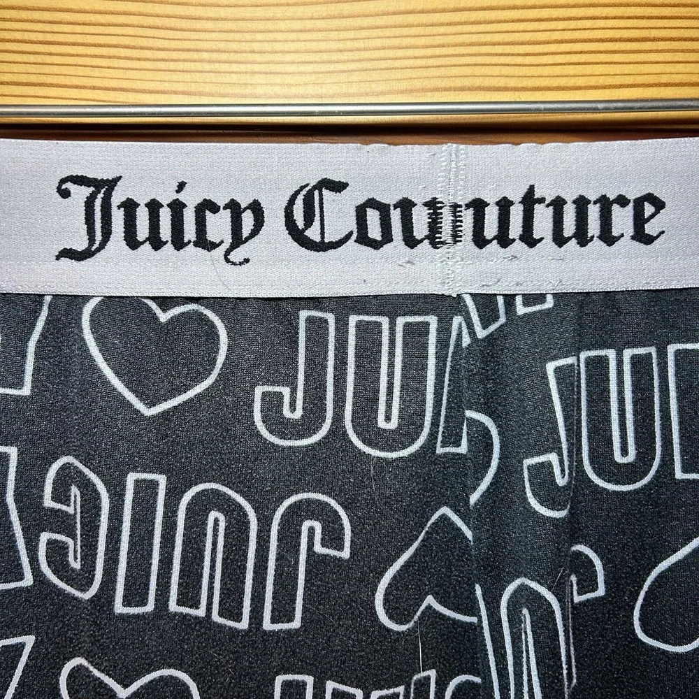 Juicy Couture Womens Black Logo Pajama Bottoms PJ Lounge Pants Sleepwear Size XL